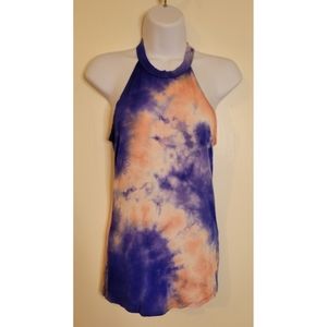 Tie dye tank, pink & purple, small, Ginger G